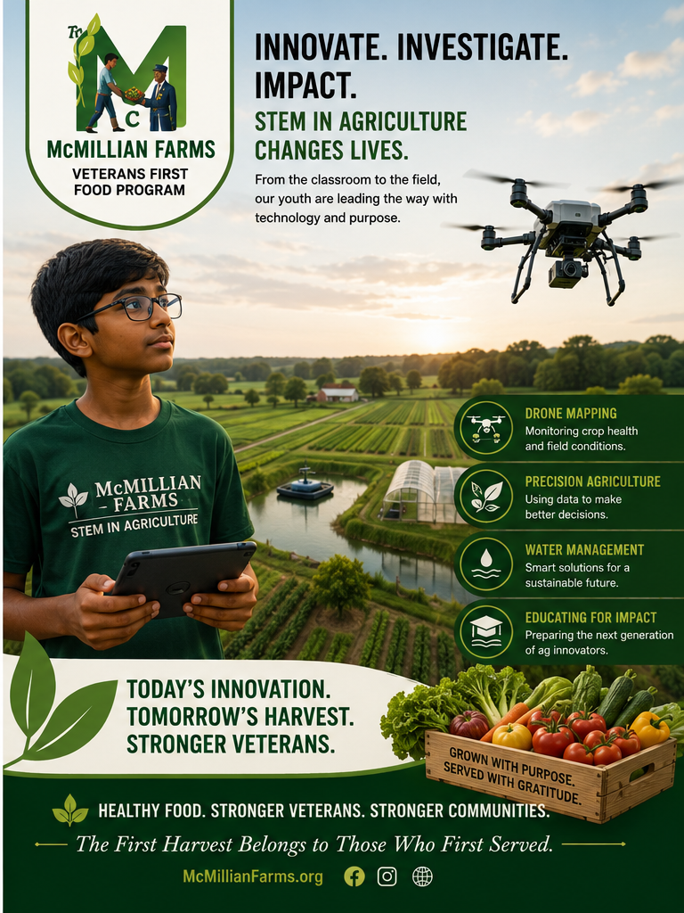 STEM agriculture and drone program poster